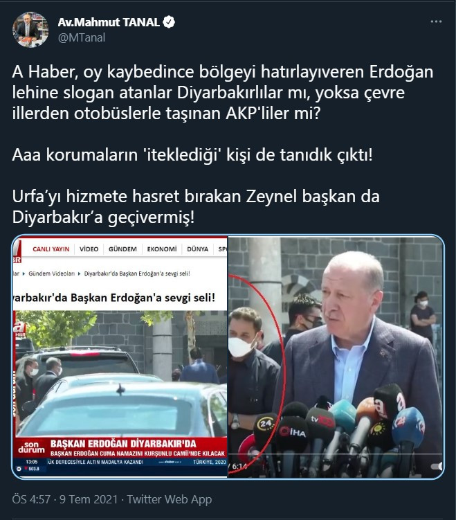 CHP'li Tanal paylaştı: Erdoğan'ın korumalarının ittiği kişi bakın kim çıktı - Resim : 1