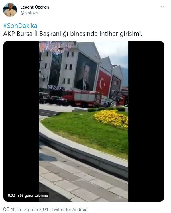 AKP İl Başkanlığı binasında intihar girişimi - Resim : 1