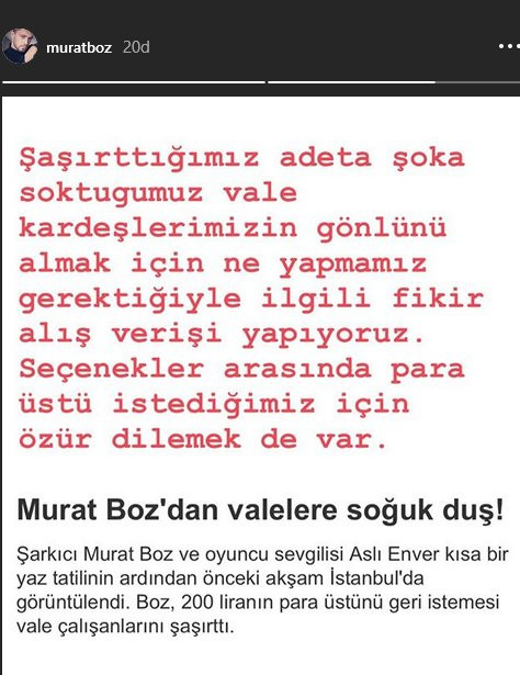 Murat Boz’dan vale bahşişi açıklaması - Resim : 1