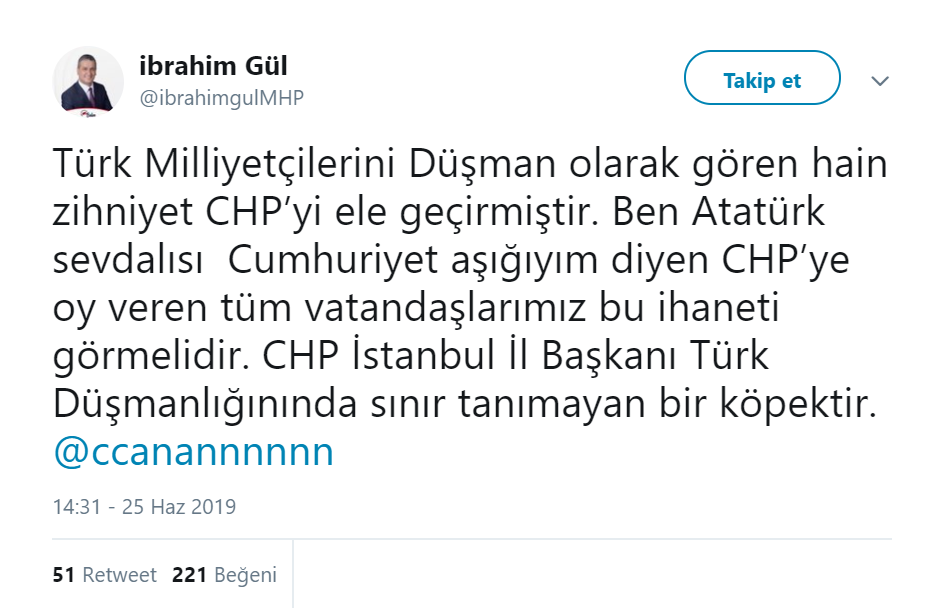 MHP'li başkandan Kaftancıoğlu ve Akşener'e skandal sözler! - Resim : 1