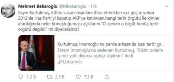 'AKP'ye katılırken, hangi terör örgütü ile neler konuştuğunuzu açıklarım' - Resim : 1