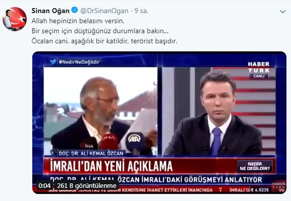 Sinan Oğan: Allah hepinizin belasını versin - Resim : 1