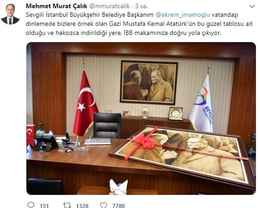 Yenisi yapılan Atatürk tablosu yola çıkıyor! - Resim : 1