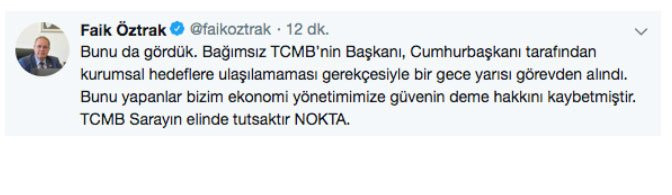 Merkez Bankası Başkanı Murat Çetinkaya görevden alındı - Resim : 1