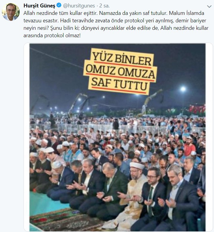 'Omuz omuza' dediler, saflara bariyer koydular! - Resim : 1