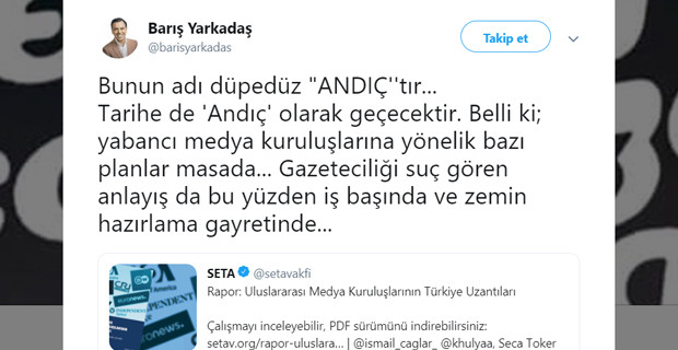 SETA, gazetecileri fişledi: 'Andıç' tepkisi - Resim : 4