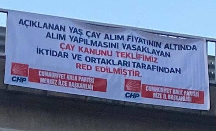 CHP, Cumhur İttifakı'nın 'çay kanunu' kabul etmediğini duyurdu, afişler toplatıldı - Resim : 1