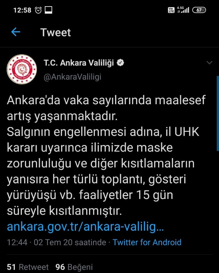 Ankara Valiliği, baroların Büyük Savunma Mitingi öncesinde eylem yasağı getirdi - Resim : 1