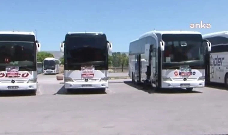 Kayseri'de otobüsçüler akaryakıt zamlarını protesto etti - Resim : 1