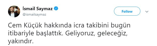 Cem Küçük hakkında icra takibi başlatıldı - Resim : 1