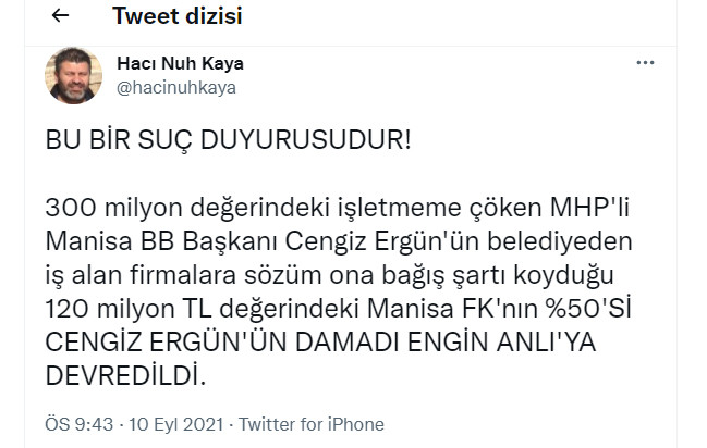 MHP'li büyükşehir belediye başkanı hakkında yeni şok iddialar! - Resim : 1