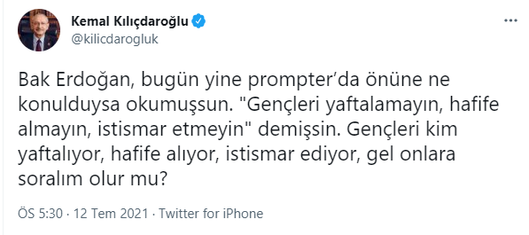 Kılıçdaroğlu'ndan Erdoğan peş peşe yanıtlar... 'Cesaretin varsa, getir sandığı, al gençlerden cevabını' - Resim : 1