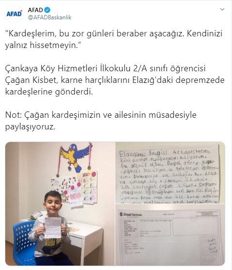 AFAD'tan tepki çeken depremzede paylaşımı - Resim : 1