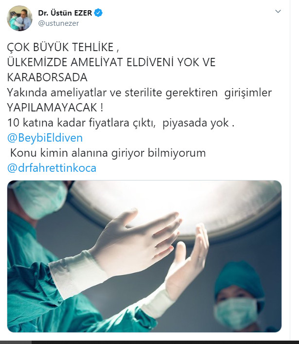 Türkiye'de ameliyat eldiveni bulunamıyor, karaborsaya düştü - Resim : 1