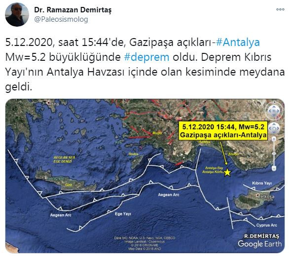 Akdeniz'de deprem: Birçok ilden hissedildi - Resim : 3