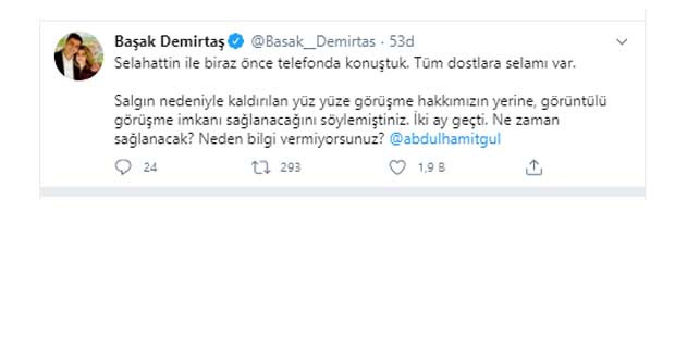 Başak Demirtaş'tan Adalet Bakanı'na 'görüntülü konuşma' tepkisi - Resim : 1