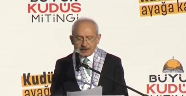 Kılıçdaroğlu 'Büyük Kudüs Mitingi'nde konuştu - Resim : 1