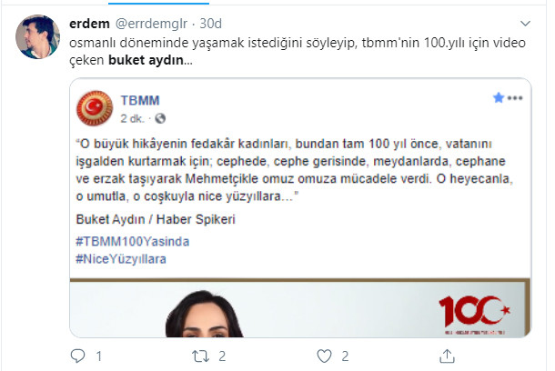 TBMM'den Buket Aydın'lı 100. yıl kutlaması - Resim : 1