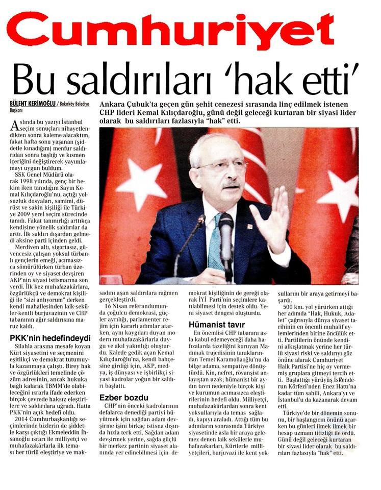 CHP'li Belediye Başkanı: Kılıçdaroğlu bu saldırıları fazlasıyla 'hak' etti - Resim : 1