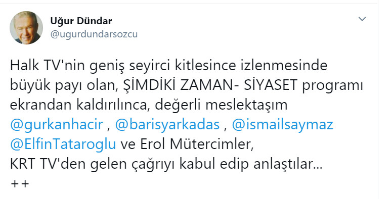 Uğur Dündar'dan KRT açıklaması - Resim : 1