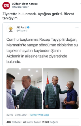 'Erdoğan, Şahin Akdemir'in ailesine ziyarette bulunmadı, ayağına getirtti' - Resim : 1