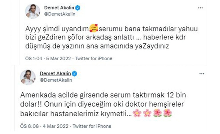 Demet Akalın: Amerika'da serum taktırmak 12 bin dolar - Resim : 1