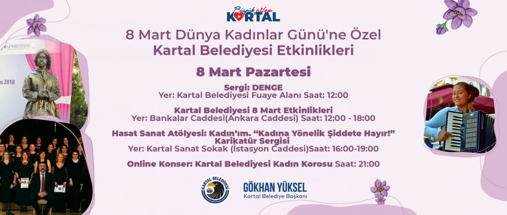 Dünya Kadınlar Günü Kartal’da çeşitli etkinliklerle kutlanacak - Resim : 1