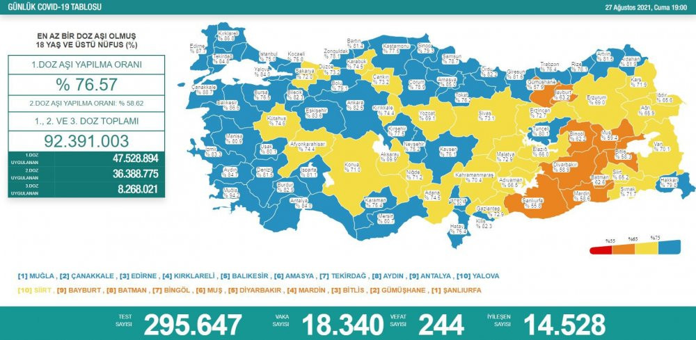 Türkiye'nin yeni koronavirüs tablosu açıklandı - Resim : 1