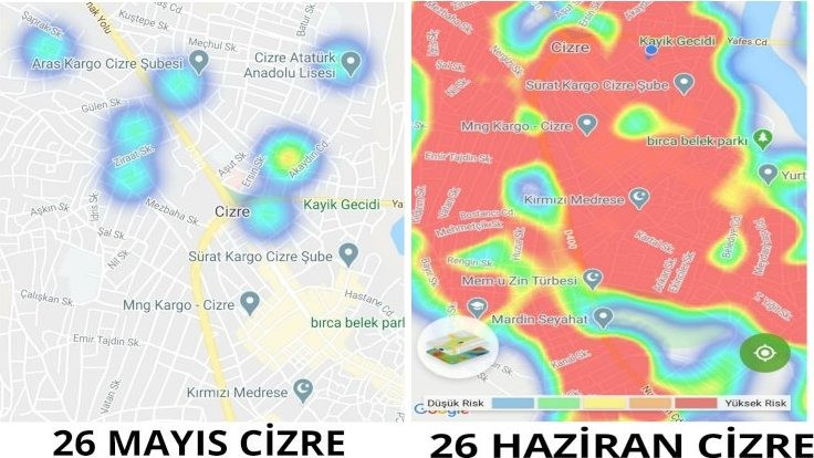 Cizre’de korkutan kornavirüs tablosu - Resim : 1