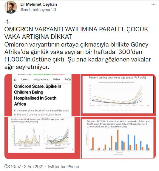 Prof. Dr. Ceyhan'dan çocuklar için Omicron uyarısı - Resim : 1