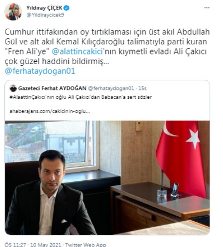 Hakaretler havada uçuştu: Alaattin Çakıcı'nın oğlundan Ali Babacan'a ağır tehdit - Resim : 1