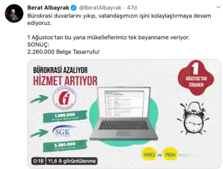Bakan Albayrak açıkladı: 2.260.000 belge tasarrufu - Resim : 1