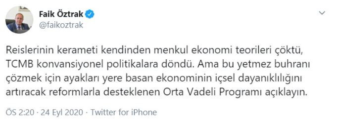 CHP'den Merkez Bankası'nın faiz kararına ilk yorum - Resim : 1