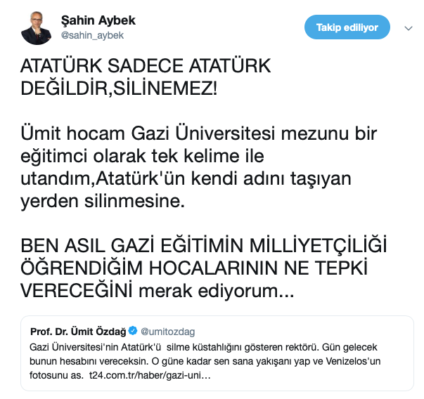 Gazi üniversitesi, Atatürk'ü sildi - Resim : 1