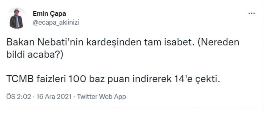 Merkez'in faiz kararına ekonomistlerden peş peşe tepki - Resim : 2