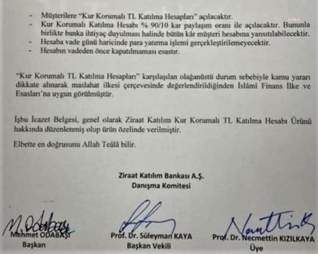 Erdoğan'ın açıkladığı 'Kur Korumalı TL Katılım Hesabı'na icazet belgesi verdiler - Resim : 2