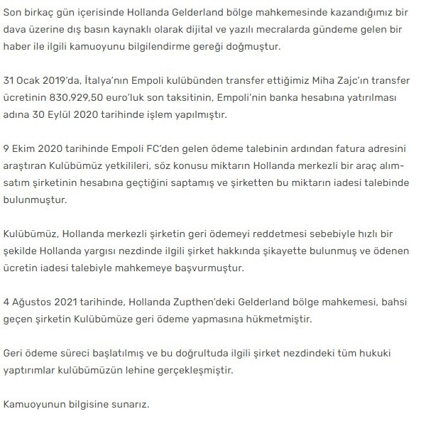 Fenerbahçe'nin Miha Zajc transferinde dolandırıldığı iddia edildi - Resim : 1