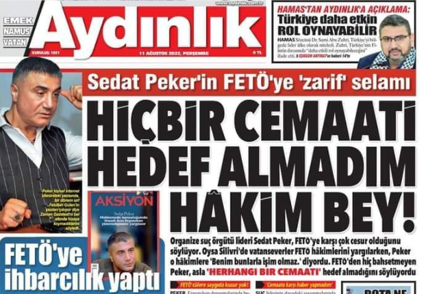 Sedat Peker, Doğu Perinçek'i bombaladı... Aydınlık yazarı devreye girdi - Resim : 1