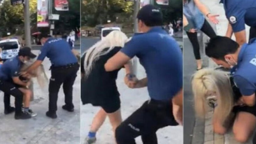 Kadık&ouml;y'de, polisten bir kadına maskeyi 'doğru' takmadığı gerek&ccedil;esi ile m&uuml;dahale - Resim : 1