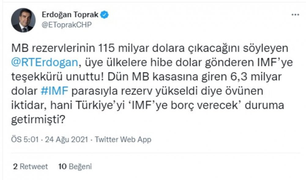 Erdoğan, Merkez Bankası rezervi hakkında konuştu, 128 milyar dolar tartışması yeniden başladı - Resim : 2