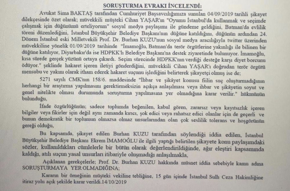 Burhan Kuzu, CHP'li gencin ailesine 'terörist' demişti: Karar çıktı - Resim : 1