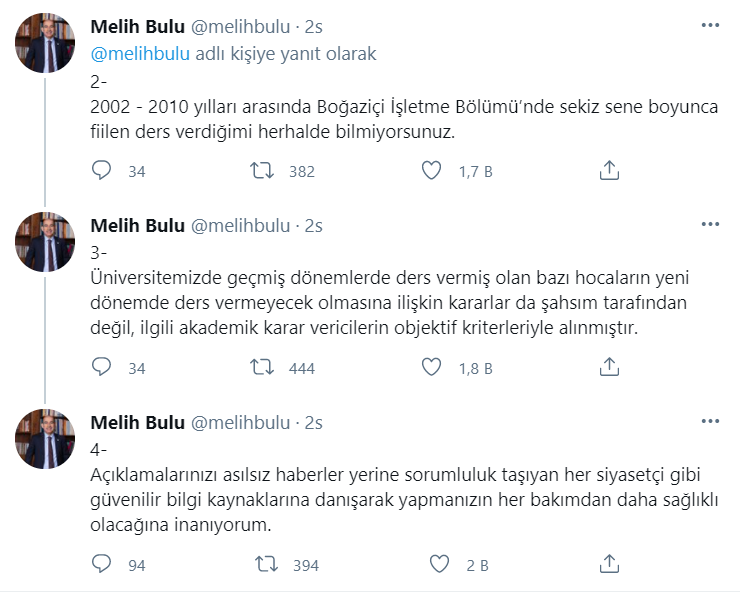 'Boğaziçi'nde 8 yıl ders verdim' diyen Melih Bulu'yu kanıtlayan resmi belge bulunamadı - Resim : 1