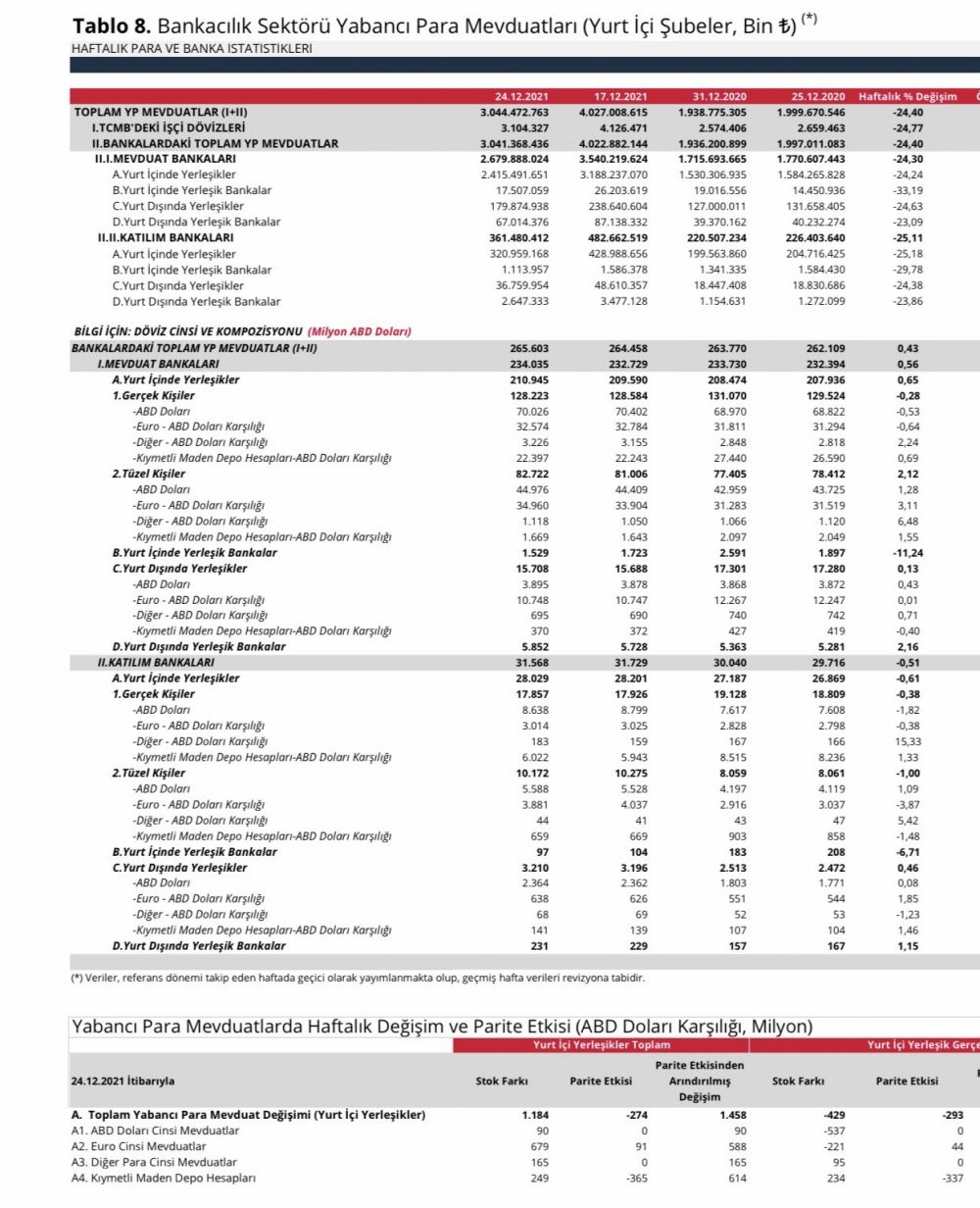 Döviz mevduatları ile ilgili çarpıcı tablo ortaya çıktı - Resim : 1