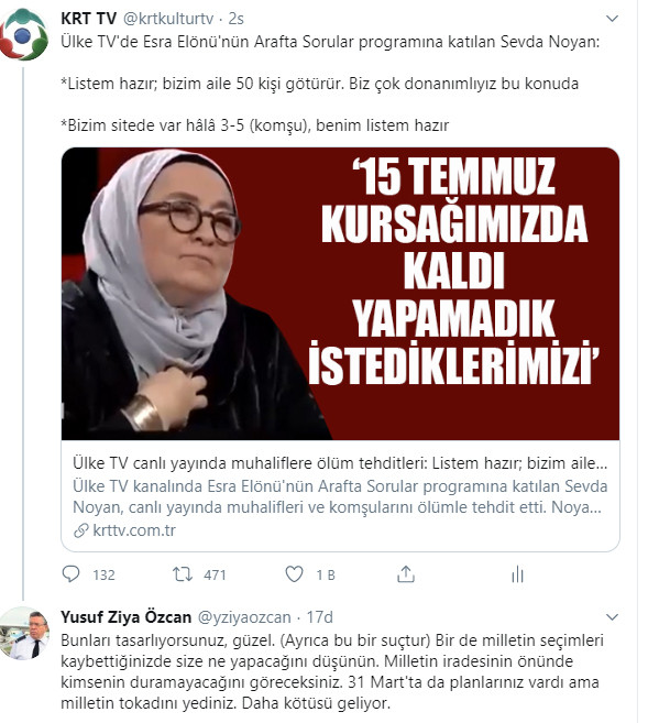 Ülke TV canlı yayınında muhaliflere ölüm tehditleri: Listem hazır; bizim aile 50 kişi götürür - Resim : 6