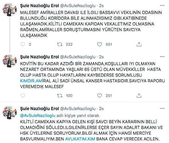 Emekli amirallerin avukatı Adalet Bakanı ve HSK’ya seslendi - Resim : 1