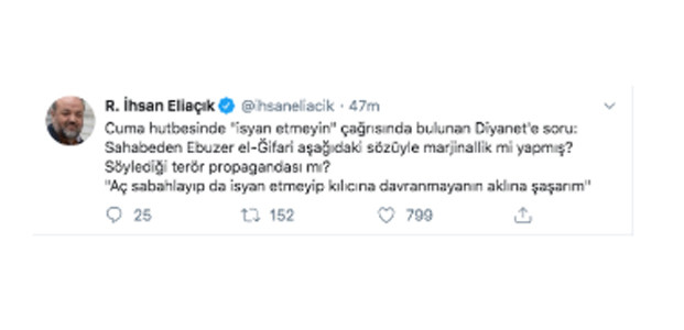 İhsan Eliaçık’tan Diyanet’e “İsyan etmeyin” sorusu! - Resim : 1