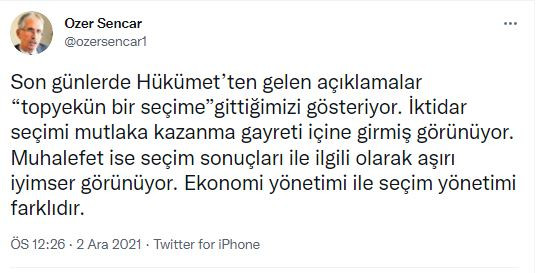 Metropoll Araştırma'nın kurucusu Sencar'dan kritik seçim açıklaması - Resim : 1