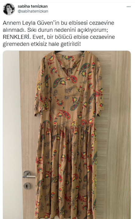 Leyla Güven'in elbisesi cezaevine alınmadı - Resim : 1