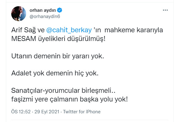 Arif Sağ ve ekibine MESAM'dan mahkeme kararı ile ihraç - Resim : 2