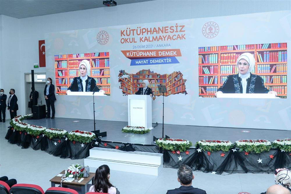 Emine Erdoğan'ın 'hayali' projesi: Kütüphanesiz Okul Kalmayacak - Resim : 1